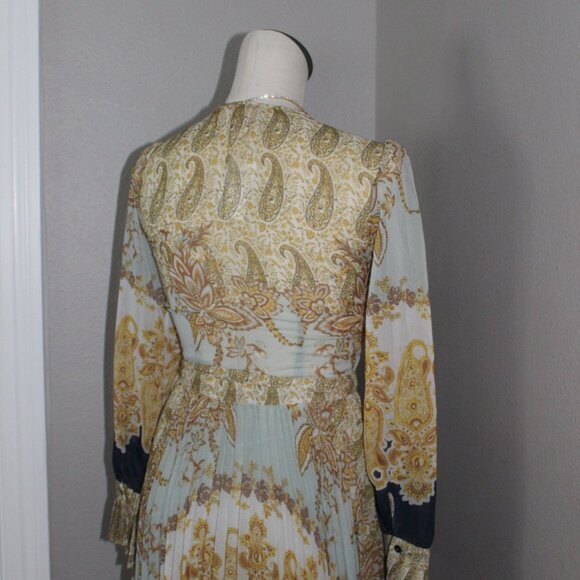 NWOT H&M Royal Wedding Pleated Chiffon Wrap Maxi Dress - Picture 11 of 13